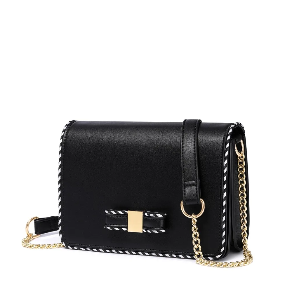 NUCELLE Brand Women's Leather Messenger Bag Ladies Fashion Chains Shoulder Purse Female Brief Flap All-match Crossbody Bags | Багаж и
