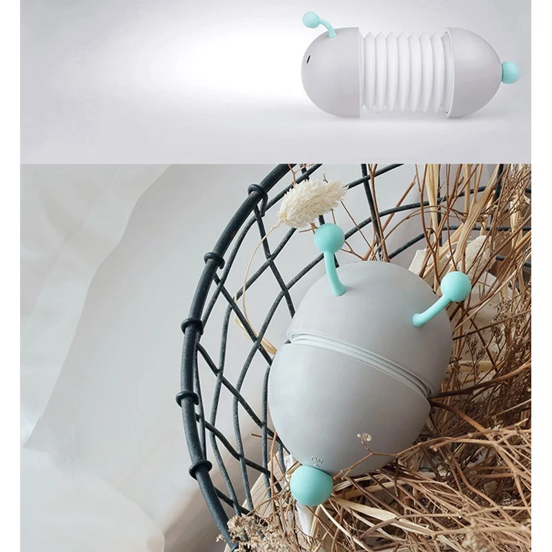 Caterpillar night light LED Powered Collapsible Flashlights Portable Lamp LED Rechargeable Hand Lamp Desk Lamp Lantern Light