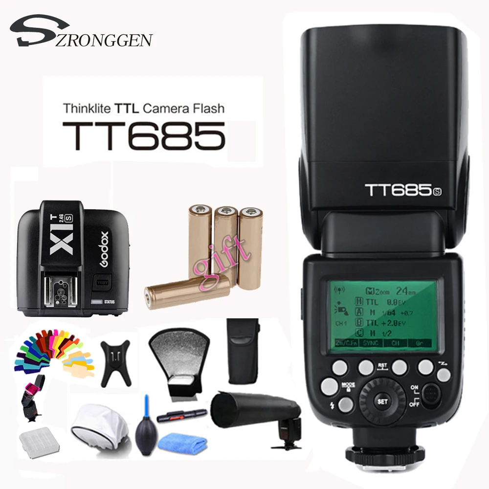 Godox TT685 2 4G Беспроводная TTL Высокоскоростная синхронизация 1/8000s GN60 Flash speed lite +