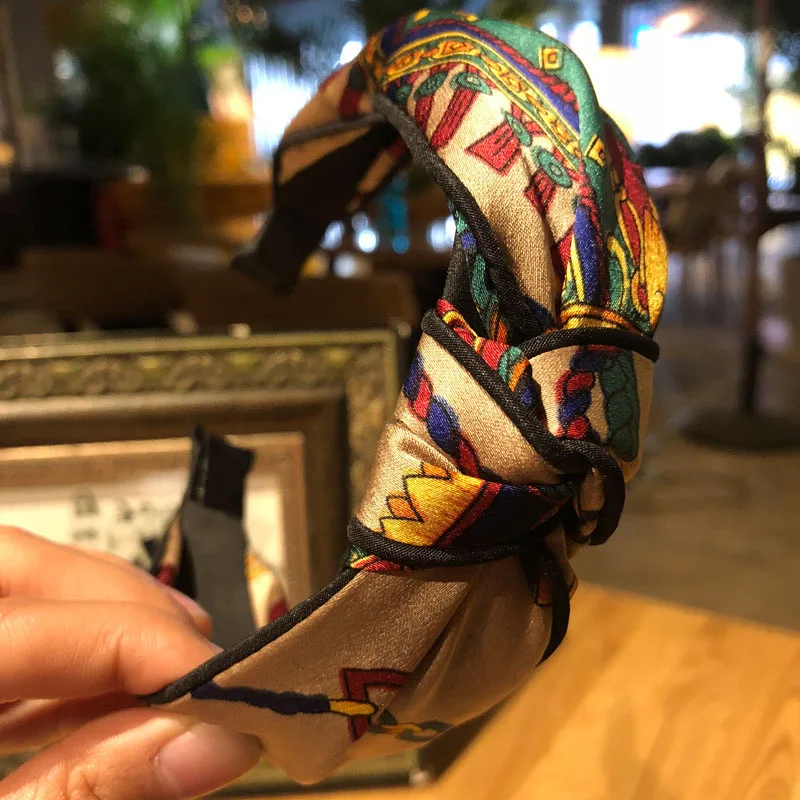 Аксессуары для волос в этническом стиле головной убор Женская ткань вязаный