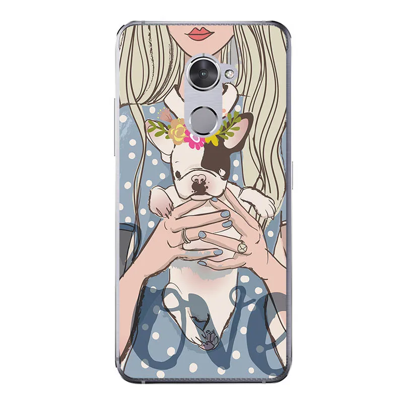 Solf TPU HH40 Чехлы для телефонов с надписью I am alone для Vodafone Smart V8 5,5 дюймов, модные чехлы с милыми животными для Vodafone Smart V8 - Цвет: Solf TPU HH40