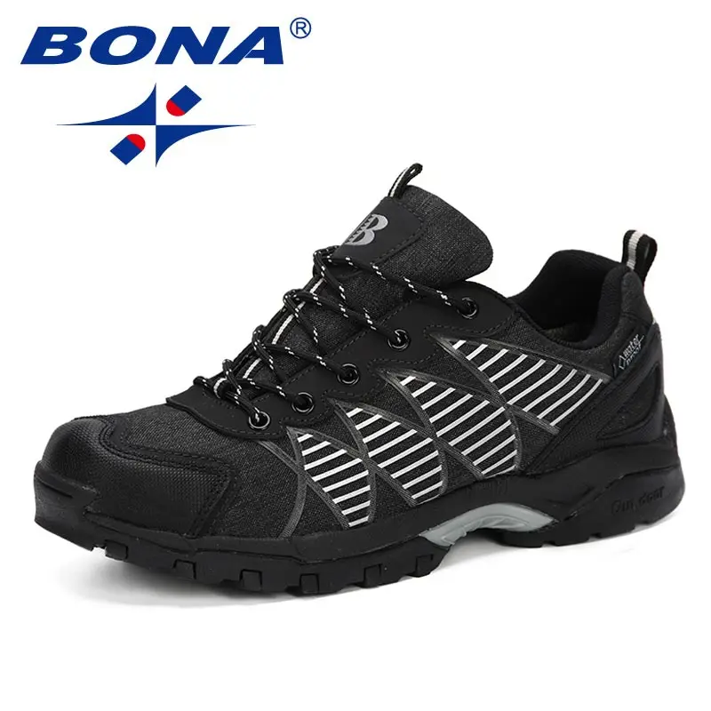 CHARCOAL SLIVER GREY BONA/Новинка года; классическая Стильная мужская обувь; профессиональная уличная Мужская Спортивная обувь для бега; кожаная обувь на шнуровке; трендовая мужская обувь - Цвет: CHARCOAL SLIVER GREY