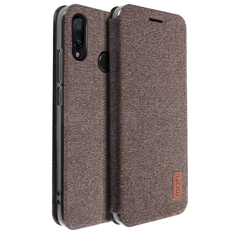 coffee Чехол-книжка для Xiaomi redmi note 7, силиконовый чехол для задней панели, полный защитный чехол для телефона s MOFi, чехол для redmi note 7 pro - Цвет: coffee