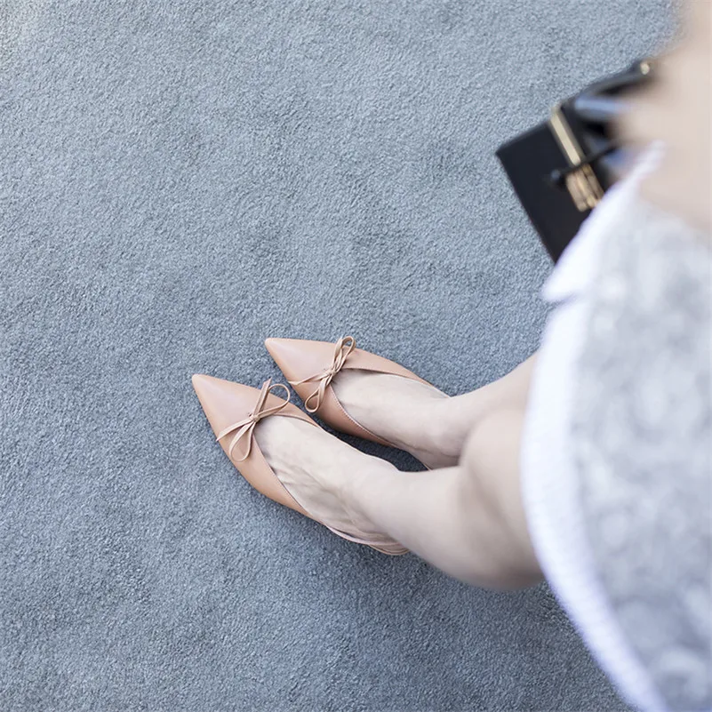 

CONASCO Fashion Women Slingbacks Pumps Genuine Leather Summer High Heels Shoes Woman Pointed Toe Elegant Buckle Party Prom Pumps