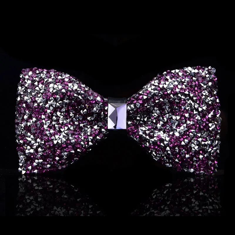 Новая обувь с бантом Кристалл Bling бабочка узел для Мужчины Свадебный банкет праздник для клубных вечеринок Жених сверкающих - Цвет: Q69