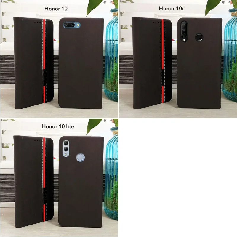 Huawei honor 10 i роскошный магнитная кожа флип чехол для huawei lite книжка телефона