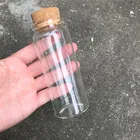 10 шт., стеклянные бутылки с пробкой, 47x120x33 мм, 150 мл