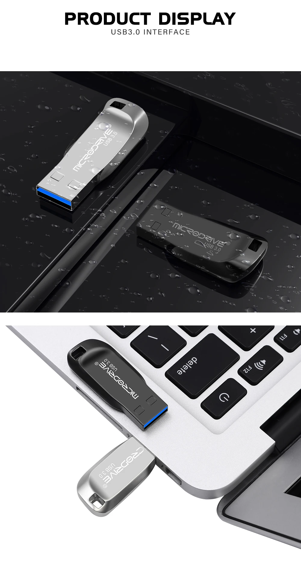 Original Capacity USB Flash Drive 128GB Super Speed USB 3.0 Memory Stick USB 3.0 64gb 32gb 16gb silver metal Pen Drives
