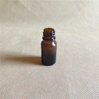 5pcs 10ml amber dropper dispensing bottles din 18mm brown essential oil bottle cosmetic glass vial with black cap