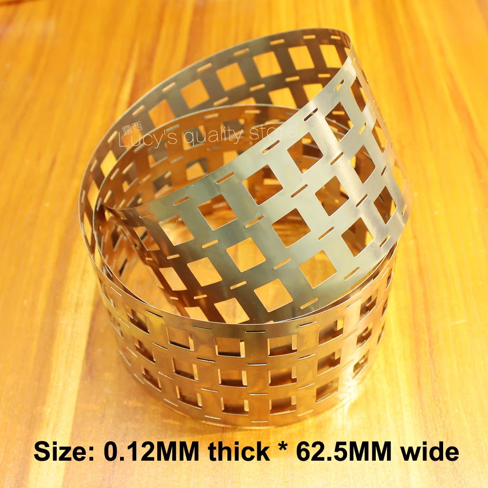 

1m 18650 Lithium Battery Nickel Plated Spot Welding Plate 0.12*62.5 Punching 4 And 2 Strings