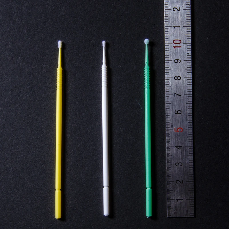 100 шт./кор. 1.0/2.0/3.0 мм Одноразовые Micro Swab stick Кисточки Аппликаторы наращивания
