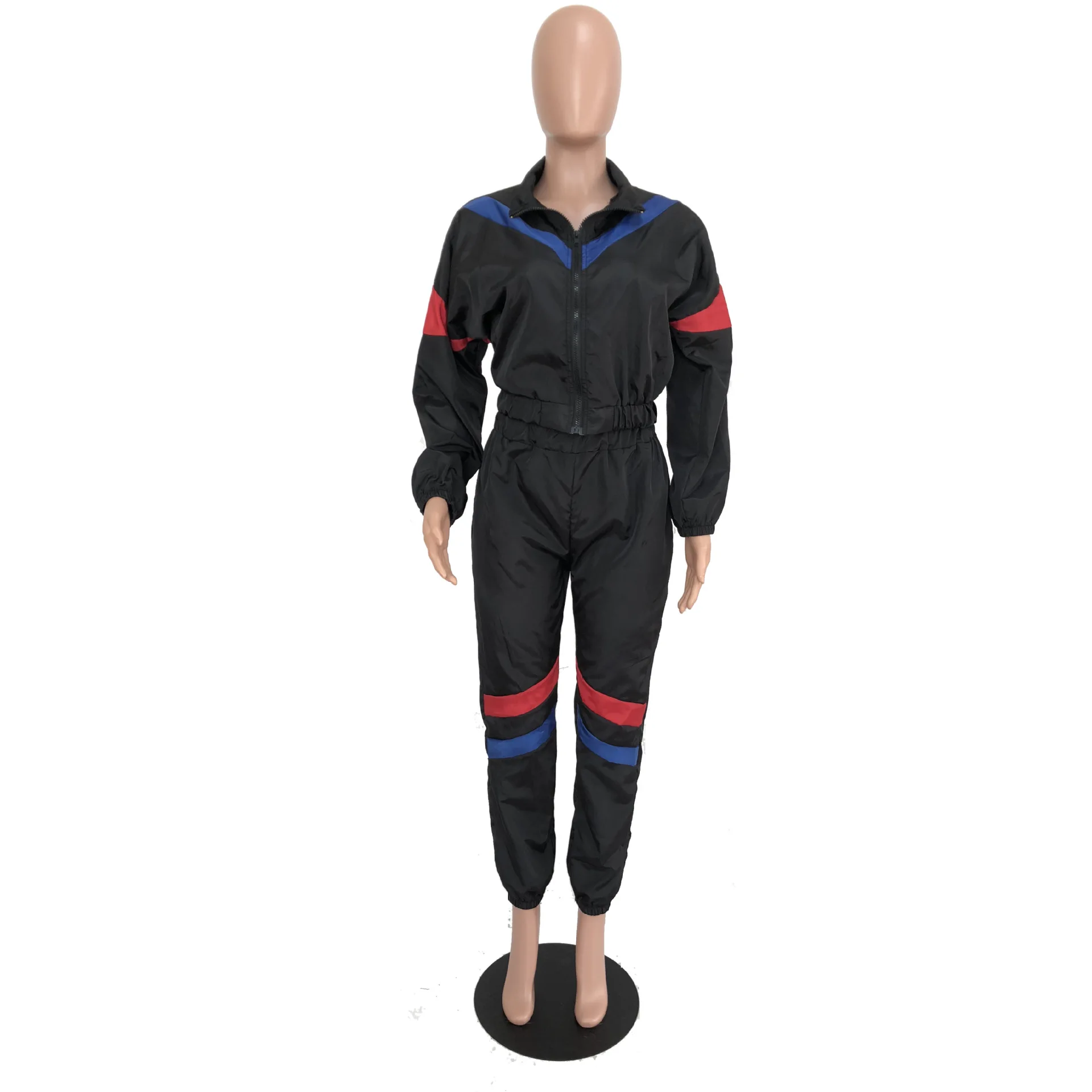 Осенний Повседневный женский спортивный костюм из 2 предметов короткие пальто на