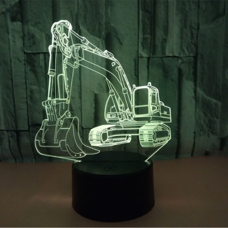 Цветная сенсорная 3d лампа иллюзия светодиодный ночник USB настольная для детей