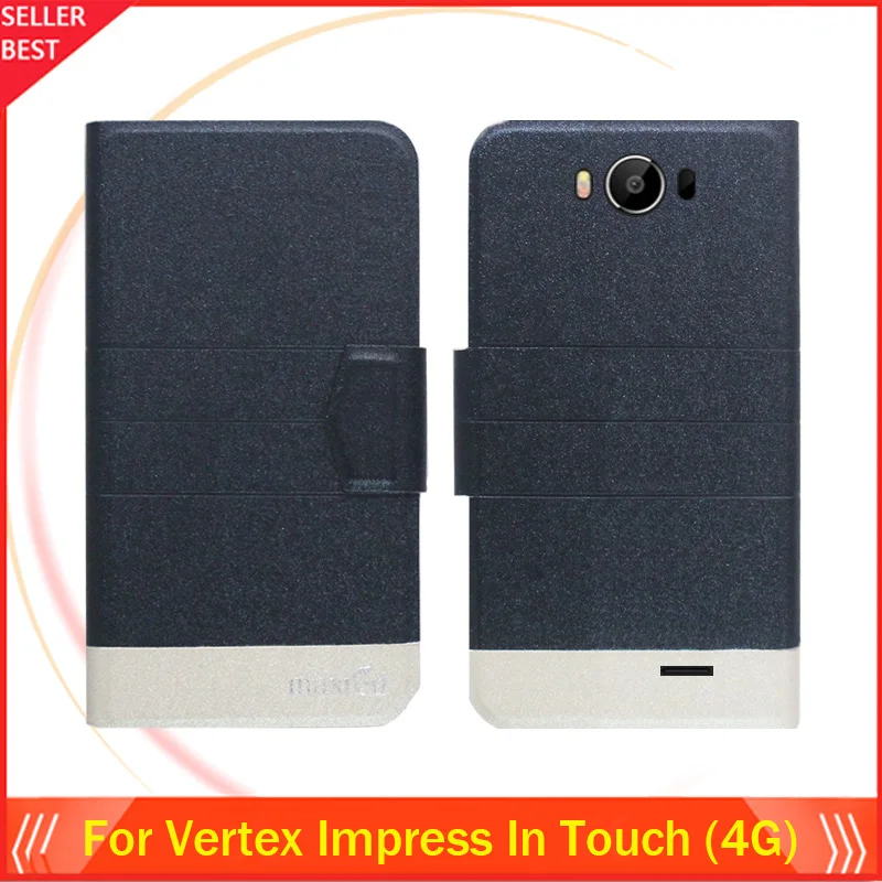 5 цветов Лидер продаж! Кожаный чехол Vertex Impress In Touch (4G) Роскошный кожаный флип-чехол
