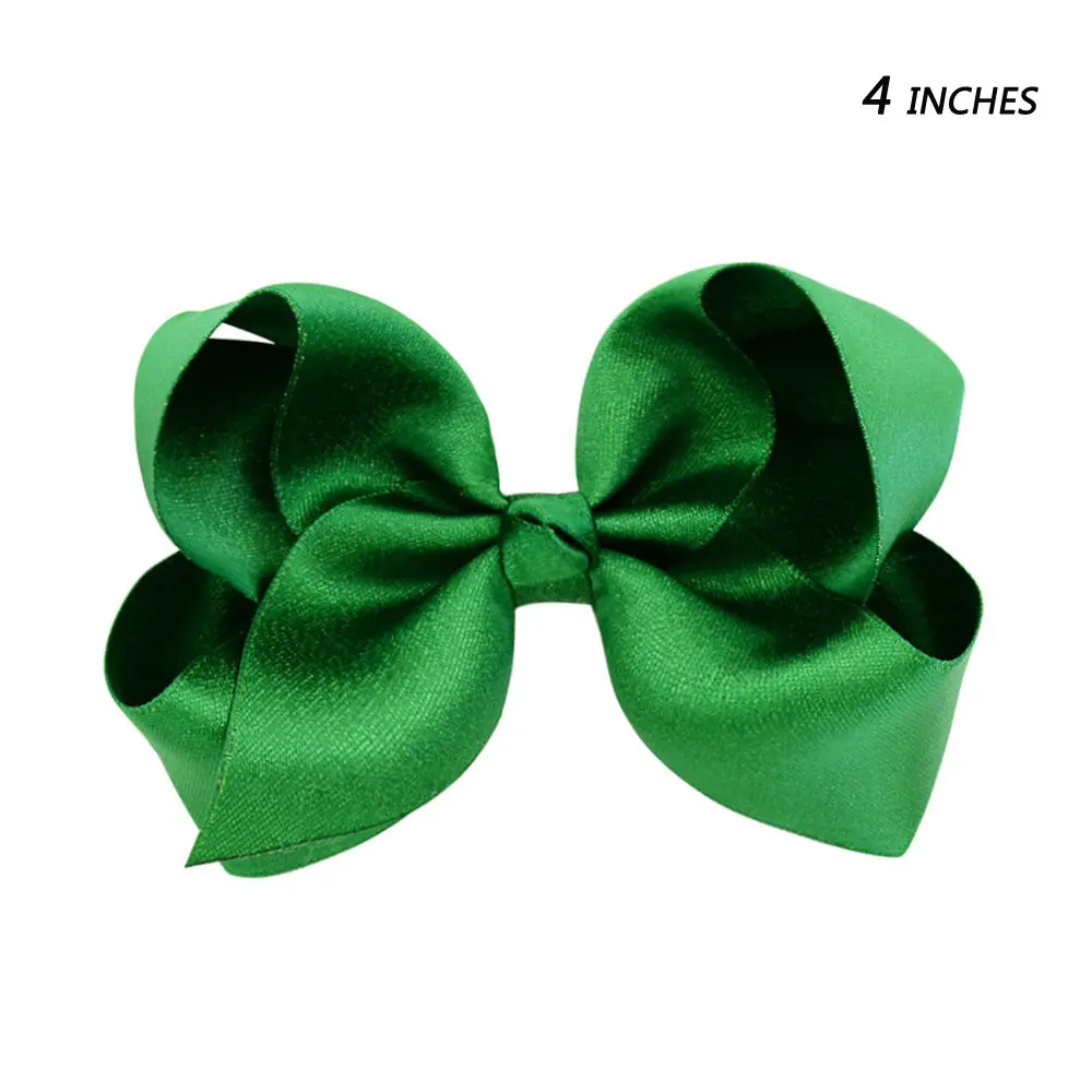 style 2 green Ruoshui 4 ''/8" Детские бантики для волос напечатанные заколки ПУ блестящие заколки для волос Цветочные Шпильки волос ручной работы девушки Бохо аксессуары для волос - Цвет: style 2 green