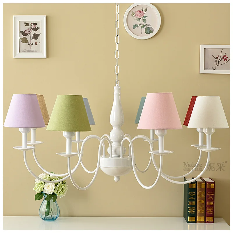 Детская люстра с 8 лампами для освещения спальни современная гостиной комнатная