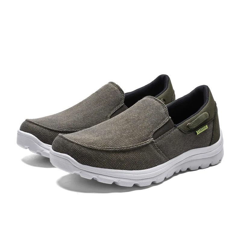 Q08Khaki Мужская парусиновая обувь; мужская повседневная обувь; дышащая мужская обувь; сезон весна-осень; Мужская обувь; zapatillas hombre; большие размеры 47-48 - Цвет: Q08Khaki