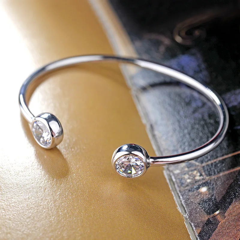 Высококачественный Женский браслет из циркония Моны Лизы 2 цвета со стразами