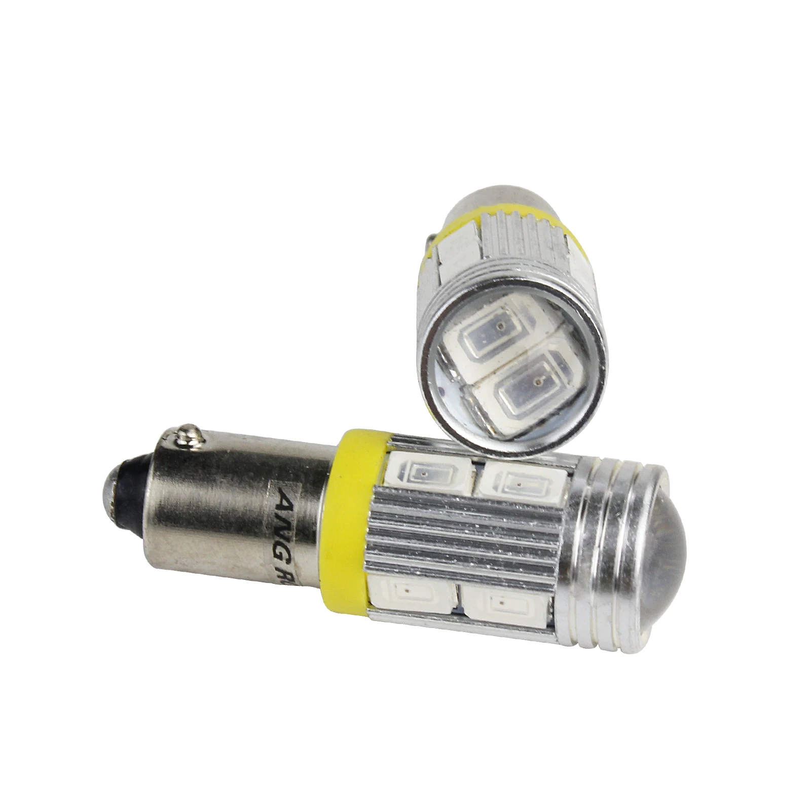 ANGRONG 2X Янтарный BAY9s H21W 435 10 SMD LED парковочный обратный Sidelight дневной свет