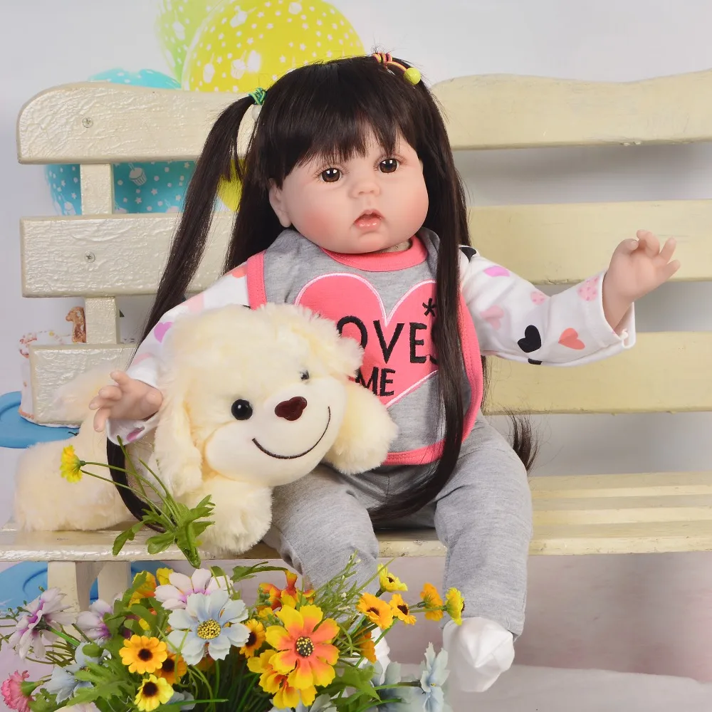 KEIUMI Модная Кукла для новорожденных девочек 55 см реалистичные длинные волосы
