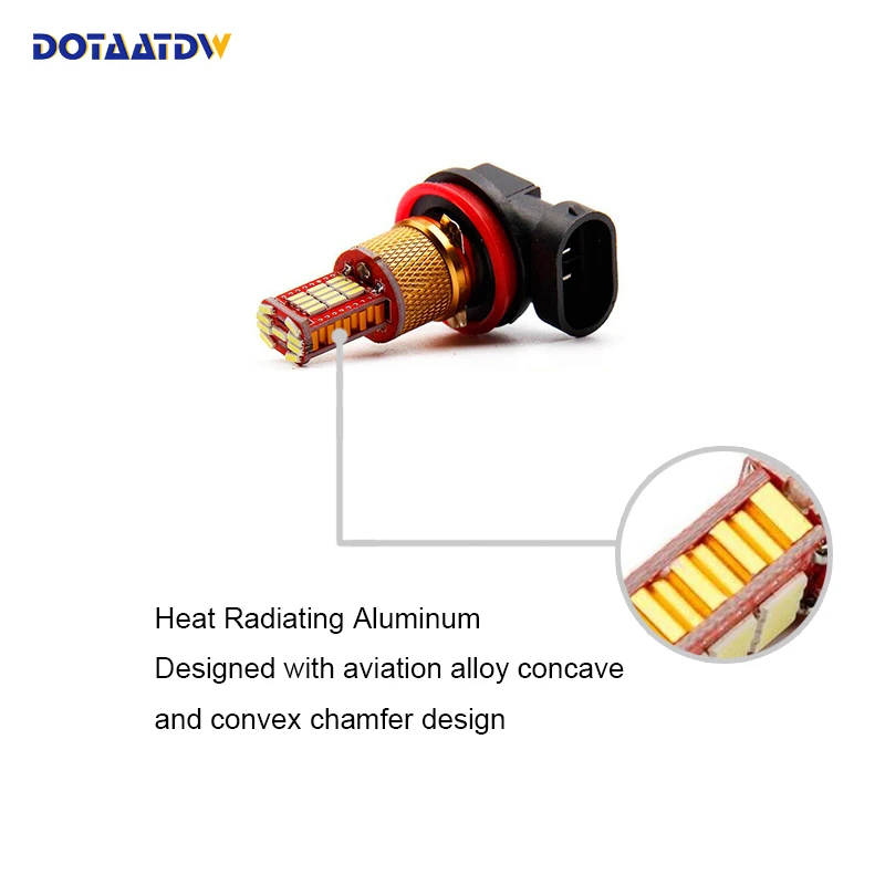 DOTAATDW 2x H8 H11 9005 HB3 9006 HB4 4014SMD Светодиодные Автомобильные противотуманные фары