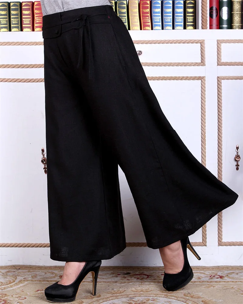 Лидер продаж черные элегантные женские Капри в китайском традиционном стиле с