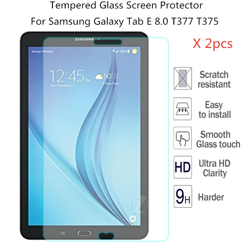 Закаленное стекло для защиты экрана Samsung Galaxy Tab E 0 3 T377 T375 T377V T377P 2 шт. 8 мм 9H Защитная