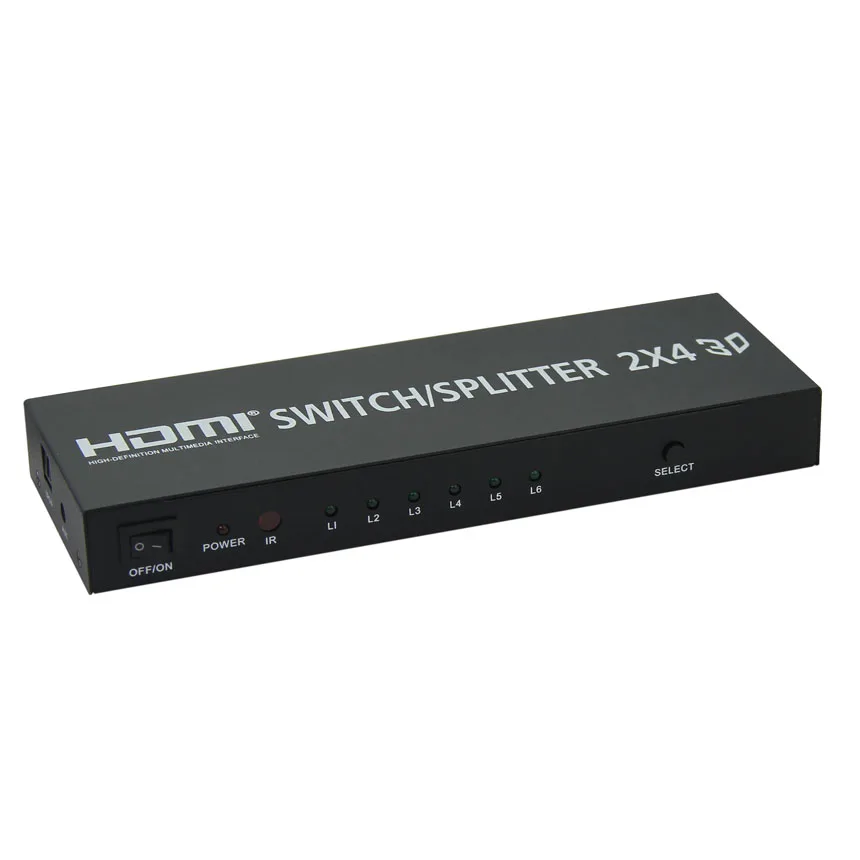 HDMI совместимый переключатель HD Splitter 2 в 4 выход с 3 5 мм Aux аудио/SPDIF аудио 2*4