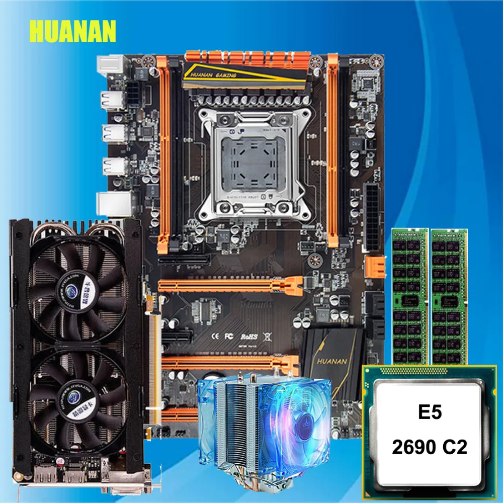 Новое поступление игровая материнская плата HUANAN deluxe X79 Xeon E5 2690 C2 с кулером ОЗУ 32 Гб