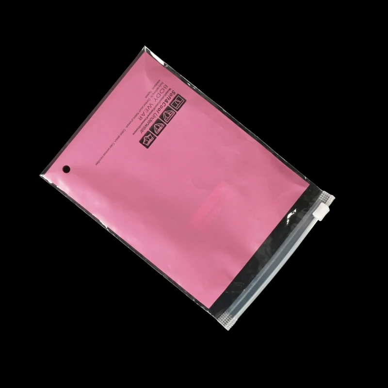 Розовые Трусики Женщина Печати Pattern Прозрачный Пакет Скольжения Слайд Клапан