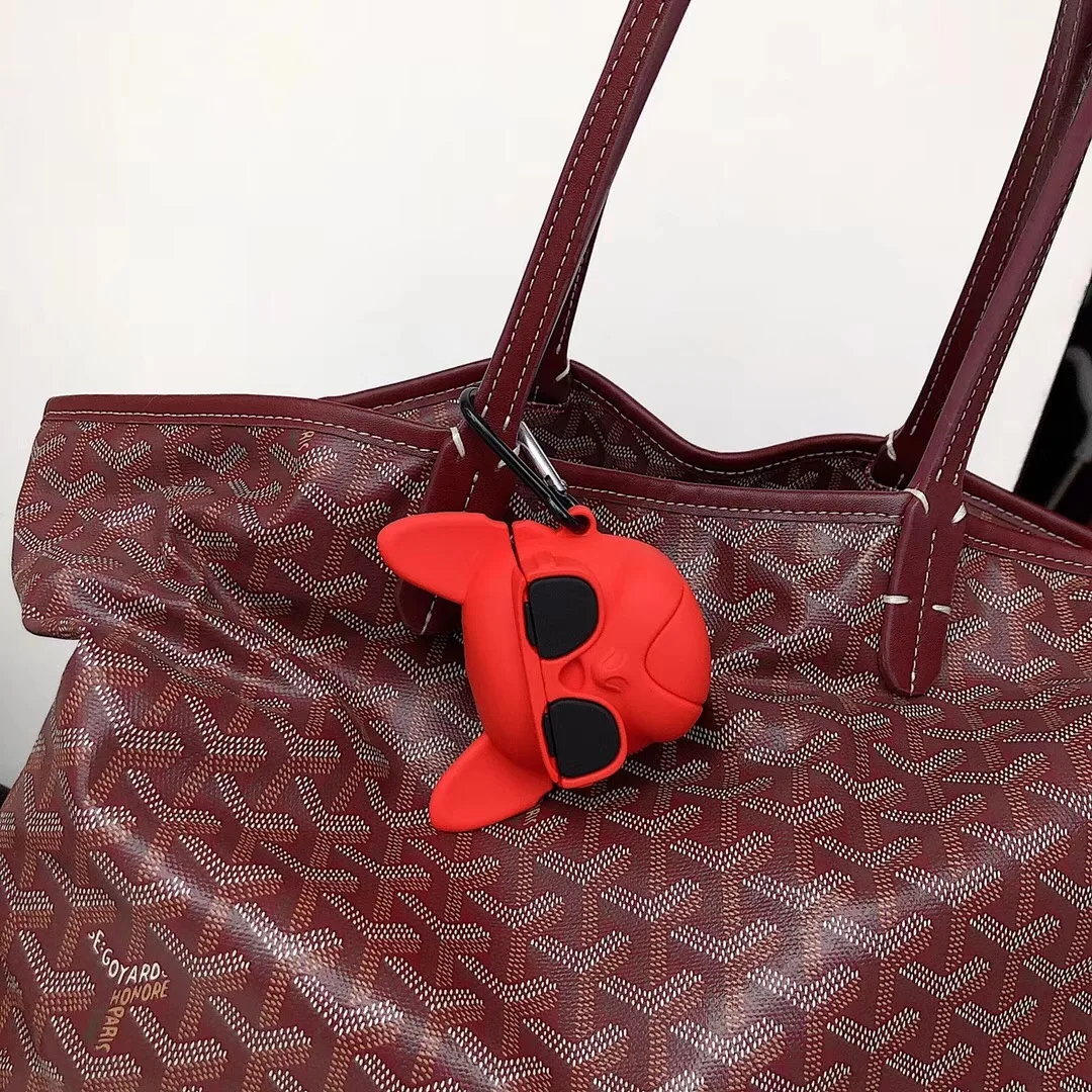 3D милые очки cool bulldog+ кольцо Беспроводная bluetooth-гарнитура силиконовый чехол для Airpods Earphne защитный противоударный Чехол Чехлы