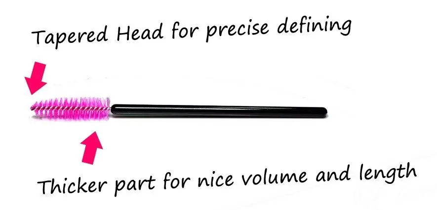 200 шт розовые Одноразовые Тушь для ресниц палочка кисть наращивания макияж |