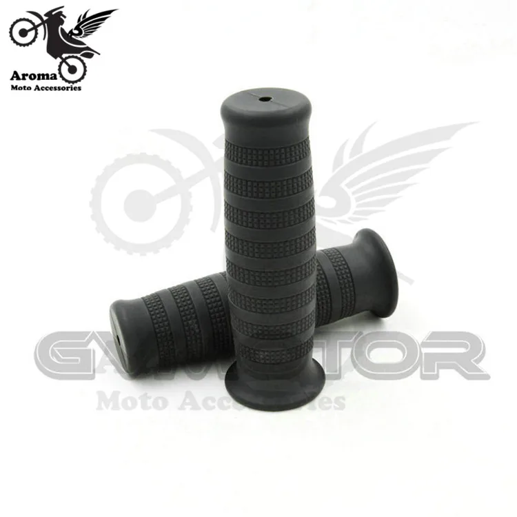 

grey Retro motorcycle handlebar rubber grip 7/8'' 22mm unviersal motorbike handle bar for yamaha honda suzuki moto accessories