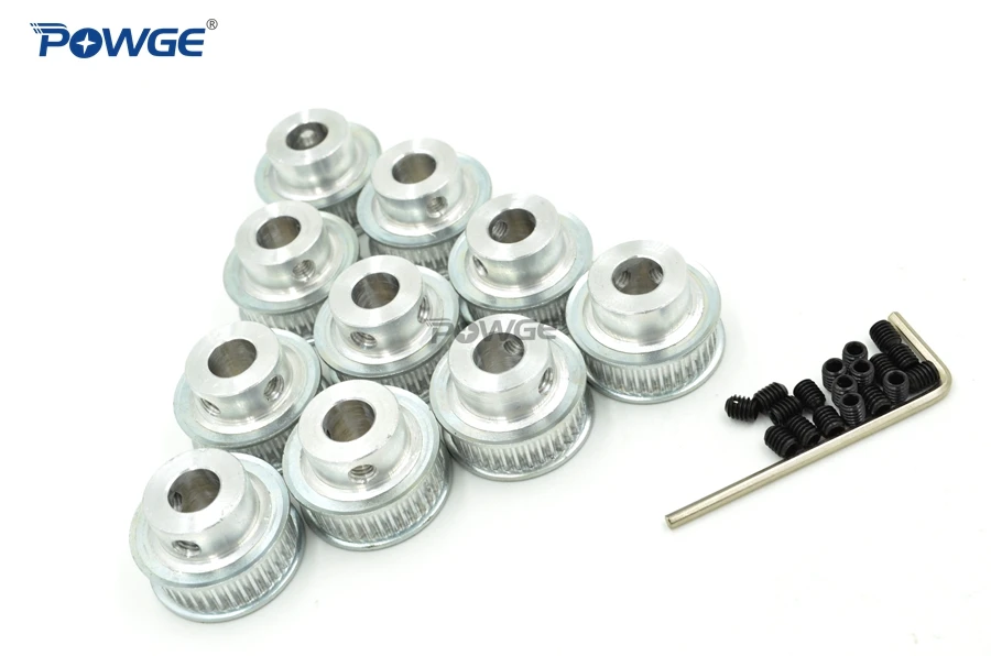 POWGE 10 шт. 40 зубцов 2 м 2GT синхронный шкив отверстия 5 мм 6 35 8 для ширины 9 2MGT GT2