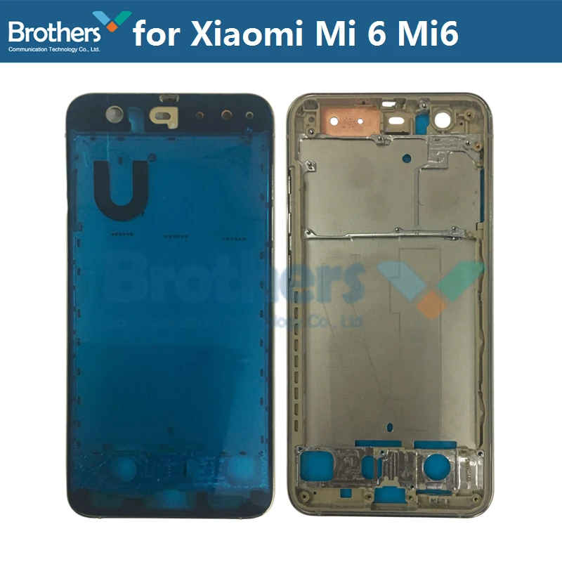 Передняя рамка для Xiaomi 6 Mi6 ЖК-рамка передний корпус Mi с/без кнопок замена телефона