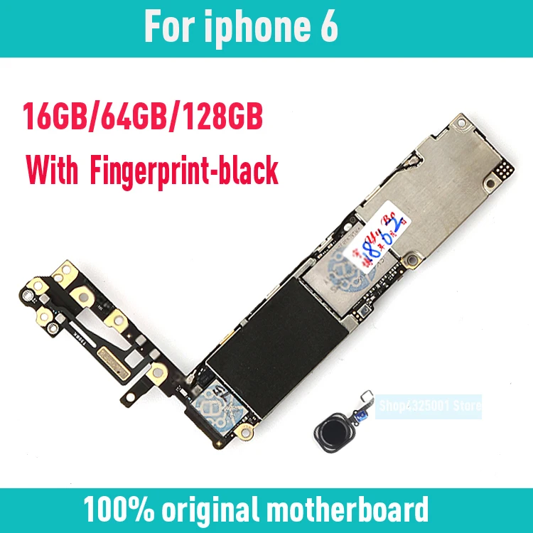 Оригинальная материнская плата для iphone 6 черного/белого/золотого цвета с/без Touch ID