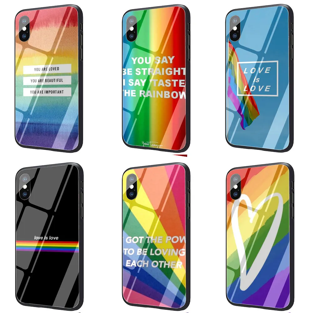 Чехол для телефона из закаленного стекла геев лесбиянок ЛГБТ радуга гордость