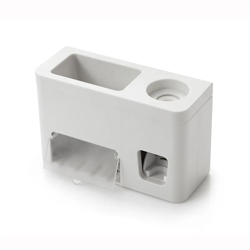 

Home Wall Mounted Toothbrush Holder Automatic Toothpaste Dispenser Rack Toothpaste Squeezer Bathroom Accessories Set Tools
