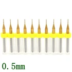 Фрезы для печатных плат, 0,5-1,3 мм, 10 шт.
