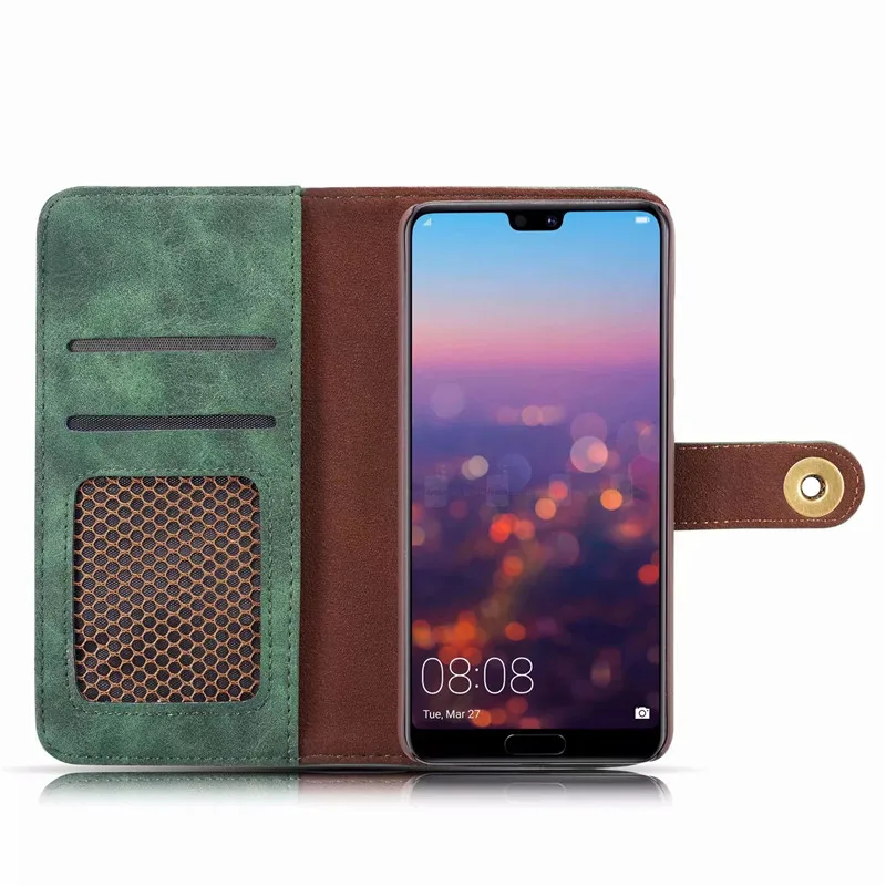 P20 Роскошный Ретро деловой кожаный чехол-кошелек для Huawei Lite автомобильный