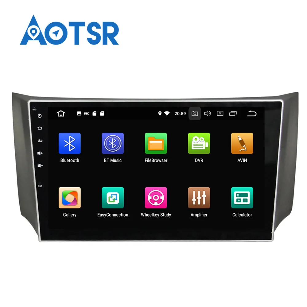 Автомобильный GPS радиоплеер 10 2 дюймов Android 8 0 для Nissan Sylphy B17 Sentra 2012 + с