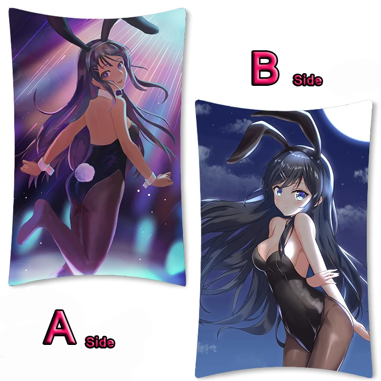 Аниме Seishun Buta Yarou Sakurajima Mai Koga Tomoe Dakimakura обнимающая Подушка Чехол Otaku 35x55