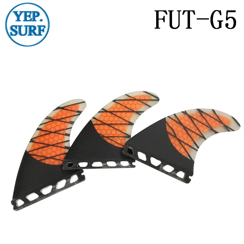 Будущее G5 плавник из углеродного волокна черный и зеленый/orangeFin доска для