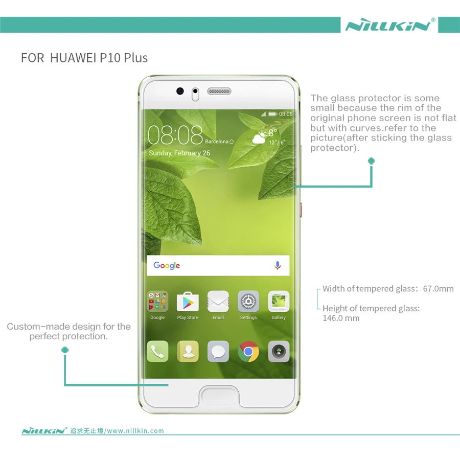 Стекло пленка для huawei P10 плюс Lite фильм экран protector Nillkin anti-взрыв закаленная