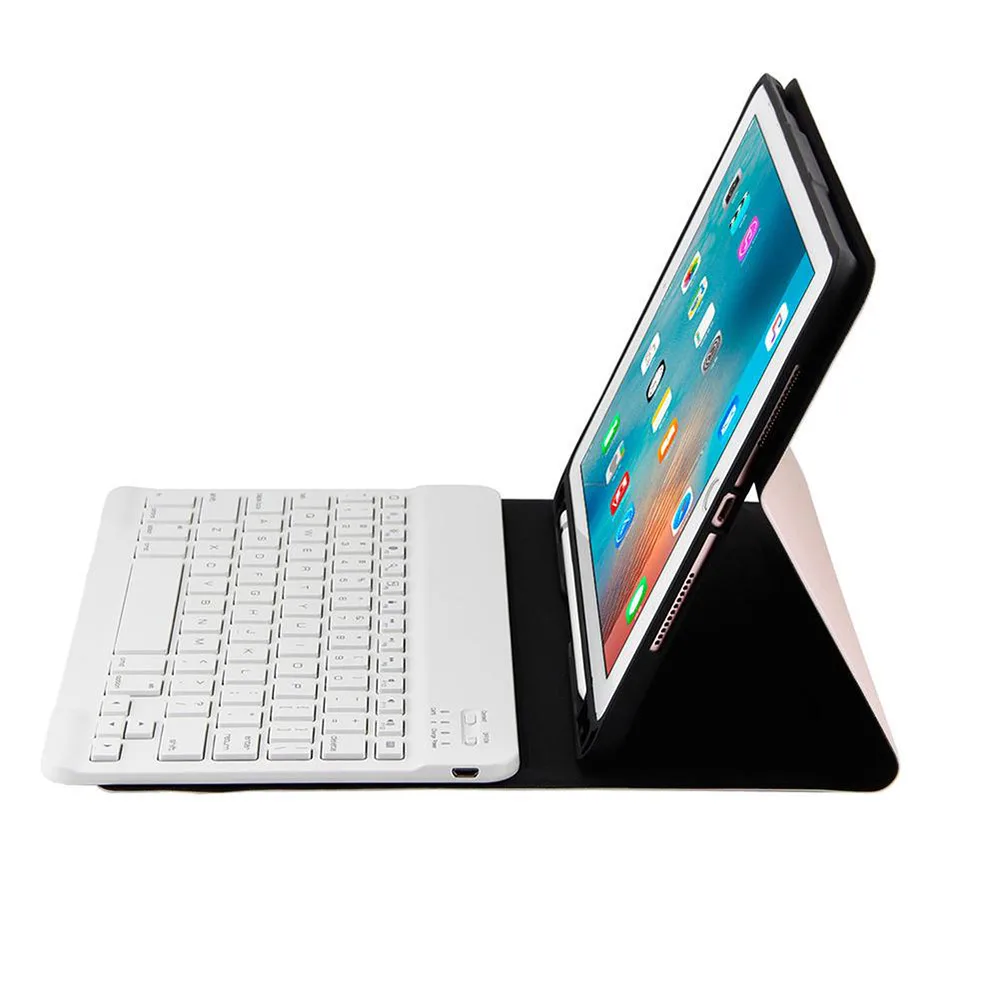 Чехол с беспроводной клавиатурой и Bluetooth для IPad 9 7 держателем карандашей умные