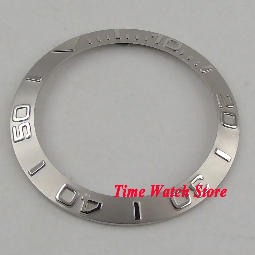 

PARNIS 38mm high quality silver ceramic bezel for 40mm SUB men's watches