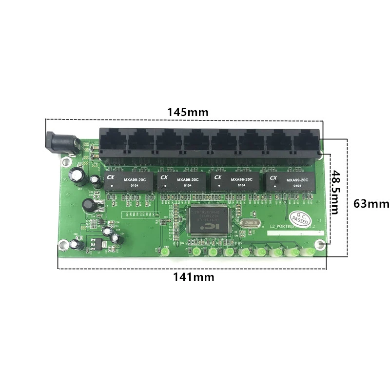 OEM Прямая поставка с завода миниатюрный Быстрый 10 / 100 Мбит/с 8 портовый Ethernet
