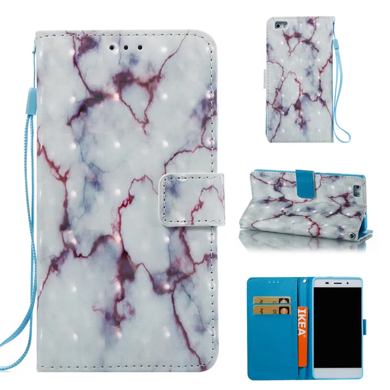 3D мраморный камень изображение Флип Бумажник Кожа с держателем карты Оболочка