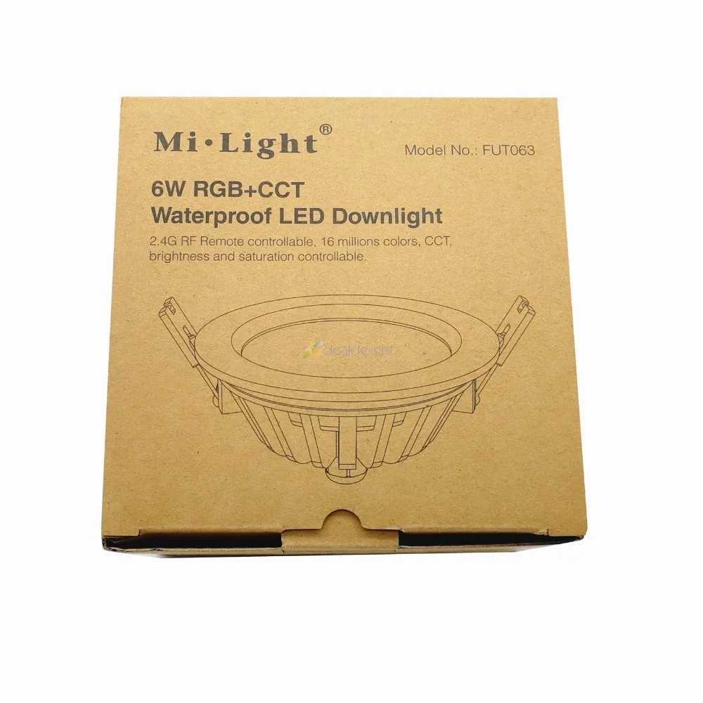 Mi.light 6W RGB + CCT водонепроницаемый светодиодный точечный светильник FUT063 2 4G с