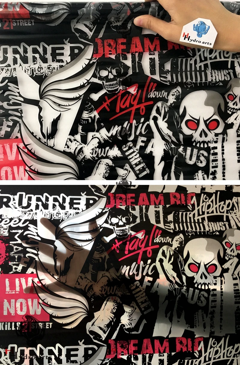 Бесплатная доставка пленка для переводной печати черепа гидрогарфики водной